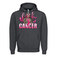 Smoke Fuck Cancer with Butterflies Zipper Hoodie - texasbilliewilder
