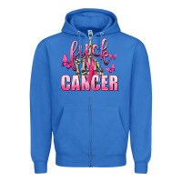 True Royal Fuck Cancer with Butterflies Zipper Hoodie - texasbilliewilder