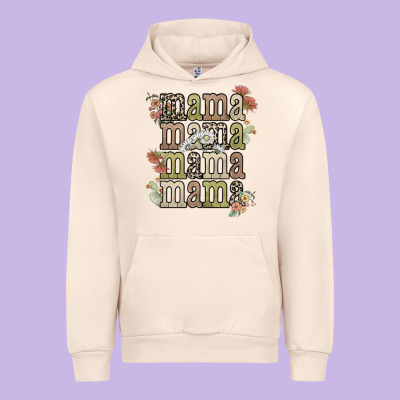 Mama Mama Mama Mama Western Flower Urban Hoodie Designed By Nancycooperartshop