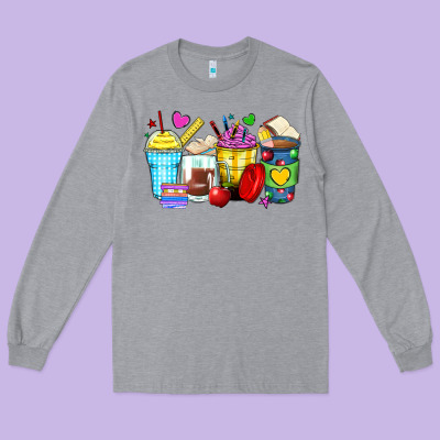 Long Sleeve Tee school coffee cups