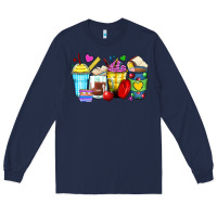 Navy school coffee cups Long Sleeve Tee - Zillion Design Studio