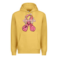 Antique Gold survivor breast cancer with boxing gloves Premium Hoodie - MaliasSmallBusiness