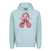 Blue Mist survivor breast cancer with boxing gloves Premium Hoodie - MaliasSmallBusiness