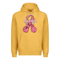 Mustard survivor breast cancer with boxing gloves Premium Hoodie - MaliasSmallBusiness