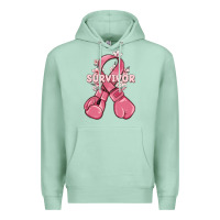 Seafoam survivor breast cancer with boxing gloves Premium Hoodie - MaliasSmallBusiness