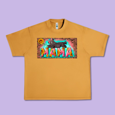 Mama With Baby Bear And Leopard License Plate Urban Heavy Tee Designed By Artiststas