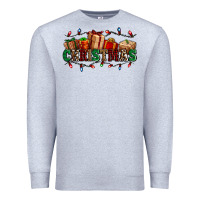 Heather Grey western christmas gifts Premium Sweatshirt - AdoDesignShop