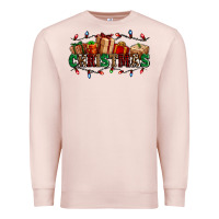Pale Pink western christmas gifts Premium Sweatshirt - AdoDesignShop