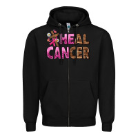 Black Heal Cancer Zipper Hoodie - texasbilliewilder