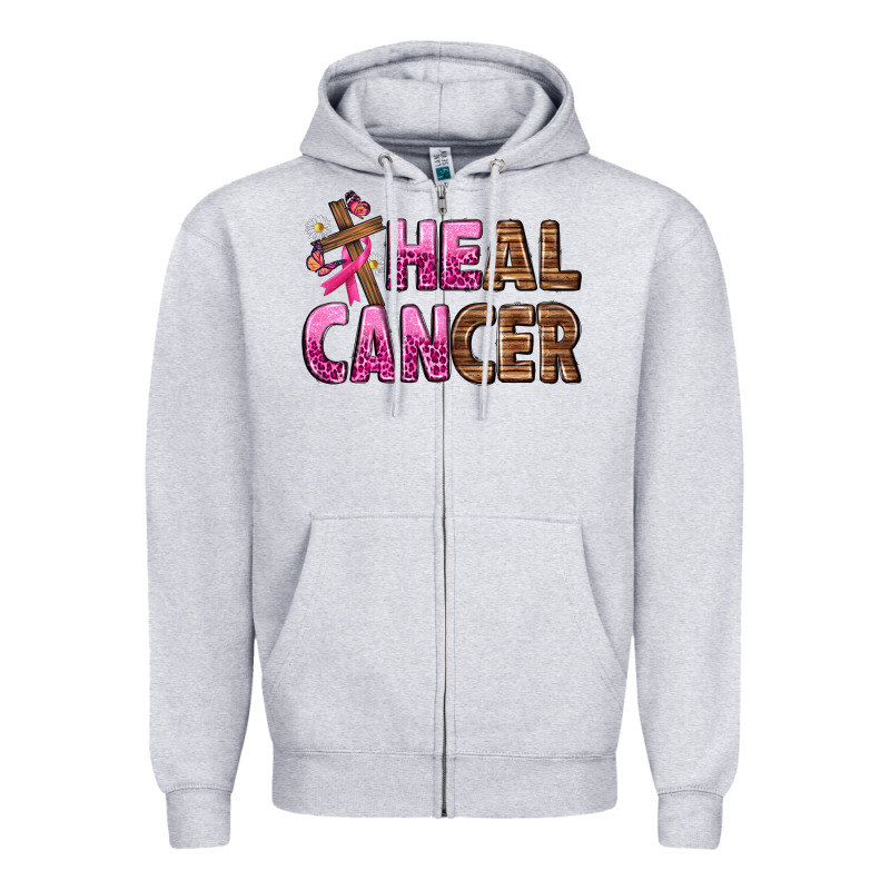 Heal Cancer Zipper Hoodie by texasbilliewilder | Teevron