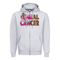 Heather Grey Heal Cancer Zipper Hoodie - texasbilliewilder