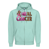 Seafoam Heal Cancer Zipper Hoodie - texasbilliewilder