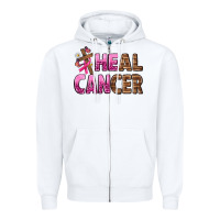 White Heal Cancer Zipper Hoodie - texasbilliewilder