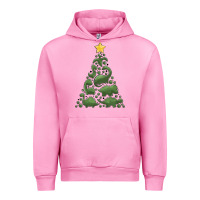 Fuchsia Pink dinosaur christmas tree Urban Hoodie - MaliasSmallBusiness