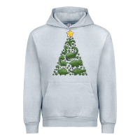 Heather Grey dinosaur christmas tree Urban Hoodie - MaliasSmallBusiness