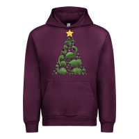 Mauve Wine dinosaur christmas tree Urban Hoodie - MaliasSmallBusiness