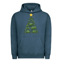 Pigment Midnight Navy dinosaur christmas tree Urban Hoodie - MaliasSmallBusiness