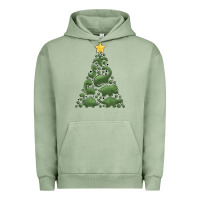 Pigment Oil Green dinosaur christmas tree Urban Hoodie - MaliasSmallBusiness