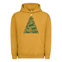 Pigment Peanut Butter dinosaur christmas tree Urban Hoodie - MaliasSmallBusiness