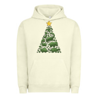 Pigment Pistachio dinosaur christmas tree Urban Hoodie - MaliasSmallBusiness