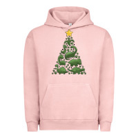 Pigment Salmon dinosaur christmas tree Urban Hoodie - MaliasSmallBusiness