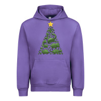 Tulip dinosaur christmas tree Urban Hoodie - MaliasSmallBusiness