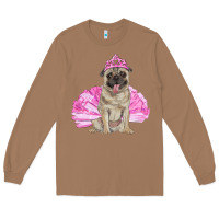 Toasted Coconut Balerina pug with tutu Long Sleeve Tee - RanaPortraitStore
