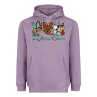 Lavender peace love coffee Heavyweight Hoodie - AdoDesignShop