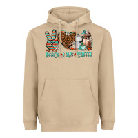Mushroom peace love coffee Heavyweight Hoodie - AdoDesignShop