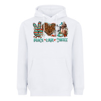 White peace love coffee Heavyweight Hoodie - AdoDesignShop