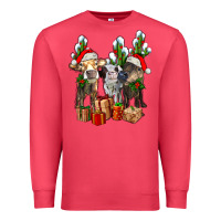 Cardinal western christmas cows and cactuses Premium Sweatshirt - AdoDesignShop