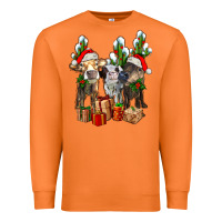Carrot western christmas cows and cactuses Premium Sweatshirt - AdoDesignShop