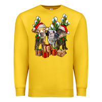 Lemon western christmas cows and cactuses Premium Sweatshirt - AdoDesignShop