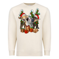 Sandshell western christmas cows and cactuses Premium Sweatshirt - AdoDesignShop