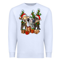 White western christmas cows and cactuses Premium Sweatshirt - AdoDesignShop