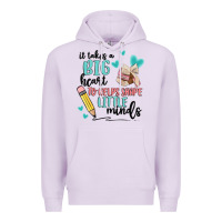 Lilac it takes a big hearts to helps shape little minds Premium Hoodie - MaliasSmallBusiness