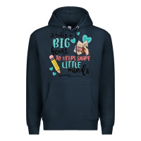 Navy it takes a big hearts to helps shape little minds Premium Hoodie - MaliasSmallBusiness