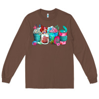 Chestnut mermaid coffee cups Long Sleeve Tee - Zillion Design Studio