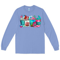 Colony Blue mermaid coffee cups Long Sleeve Tee - Zillion Design Studio