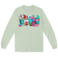 Matcha mermaid coffee cups Long Sleeve Tee - Zillion Design Studio