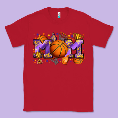 Mom Basketball Classic Tee Designed By Zillion Design Studio