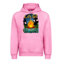 Fuchsia Pink lets get toasted Urban Hoodie - NancyCooperArtShop