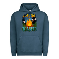 Pigment Midnight Navy lets get toasted Urban Hoodie - NancyCooperArtShop