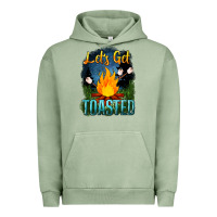 Pigment Oil Green lets get toasted Urban Hoodie - NancyCooperArtShop