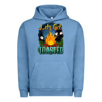 Pigment Pebble Blue lets get toasted Urban Hoodie - NancyCooperArtShop