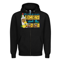 Black when life gives you lemons grab the vodka Zipper Hoodie - Zillion Design Studio