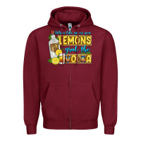 Burgundy when life gives you lemons grab the vodka Zipper Hoodie - Zillion Design Studio