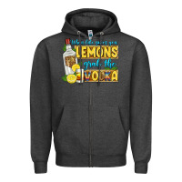 Charcoal Heather when life gives you lemons grab the vodka Zipper Hoodie - Zillion Design Studio