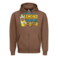 Chestnut when life gives you lemons grab the vodka Zipper Hoodie - Zillion Design Studio
