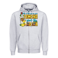 Heather Grey when life gives you lemons grab the vodka Zipper Hoodie - Zillion Design Studio